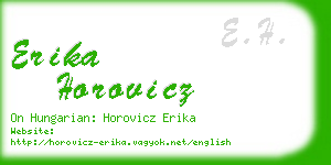 erika horovicz business card